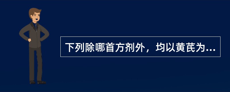 下列除哪首方剂外，均以黄芪为君药（）。