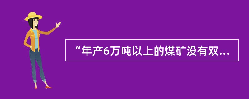 “年产6万吨以上的煤矿没有双回路供电系统”，是指哪些情形？