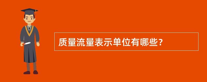质量流量表示单位有哪些？
