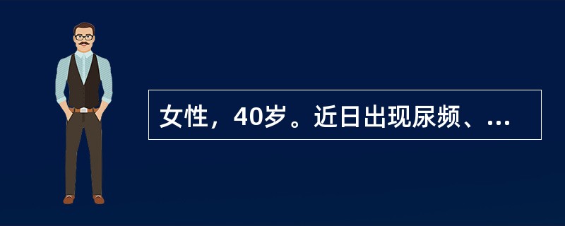 女性，40岁。近日出现尿频、尿急伴腰痛。曾服去痛片2片。BP150/90mmHg