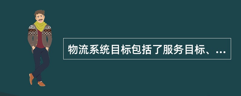 物流系统目标包括了服务目标、快捷目标、库存控制目标、（）、节约目标。