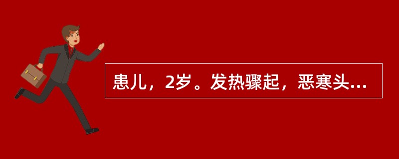 患儿，2岁。发热骤起，恶寒头痛，咽喉肿痛，痧疹隐隐，舌质红起刺，苔薄黄，脉浮数有