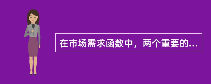 在市场需求函数中，两个重要的变量是市场最小量和（）。