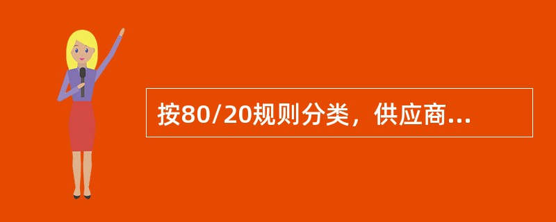 按80/20规则分类，供应商可以分成（）。