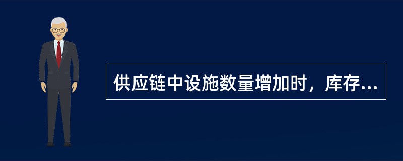 供应链中设施数量增加时，库存和由此引起的库存成本都会减少。