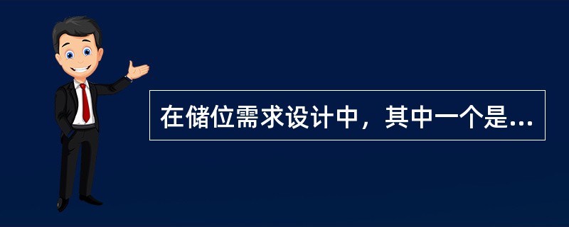 在储位需求设计中，其中一个是需要多大的储存空间，包括总的需求空间和每个商品的需求