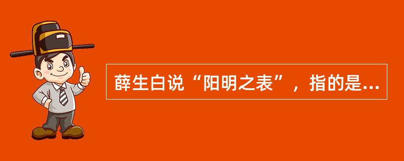 薛生白说“阳明之表”，指的是（）。