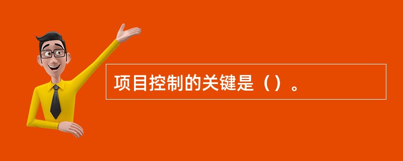 项目控制的关键是（）。