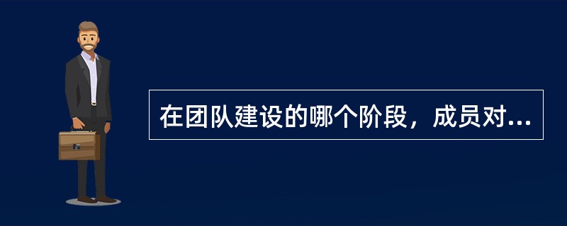 在团队建设的哪个阶段，成员对项目群体产生认同感，但抵制项目和群体加在他们个性上的