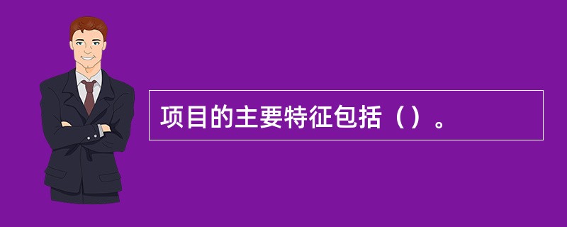 项目的主要特征包括（）。