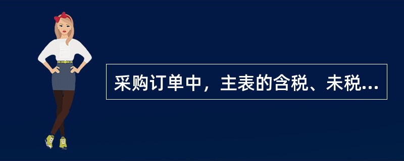 采购订单中，主表的含税、未税总金额可手工直接输入或修改。