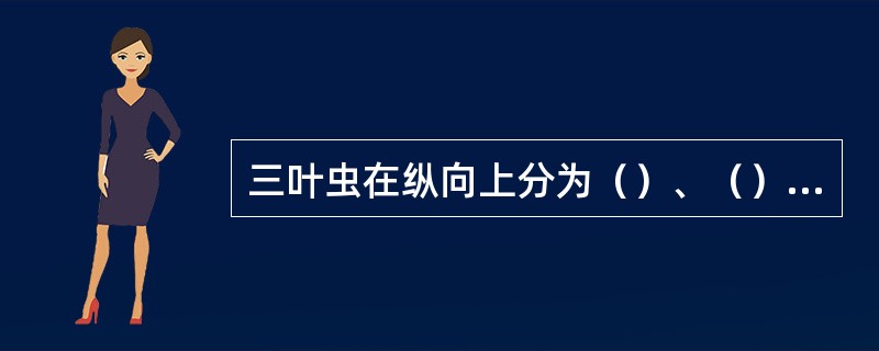 三叶虫在纵向上分为（）、（）和（）三部分