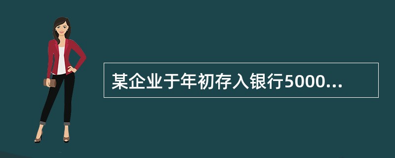某企业于年初存入银行50000元，假定年利息率为12%，每年复利两次。已知（F/