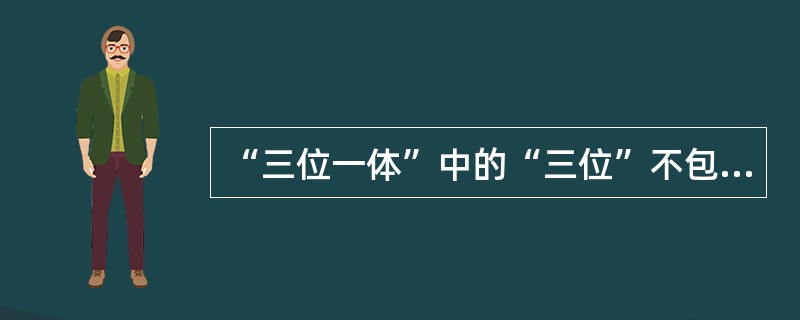 “三位一体”中的“三位”不包括下面哪一项？（）