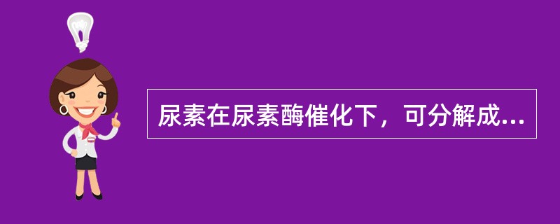 尿素在尿素酶催化下，可分解成（）