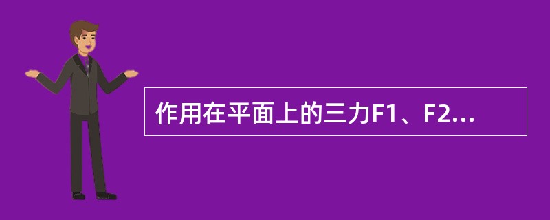 作用在平面上的三力F1、F2、F3组成等边三角形。此力系的最后简化结果为：（）