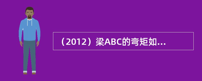 （2012）梁ABC的弯矩如图所示，根据梁的弯矩图，可以断定该梁B点处：（）