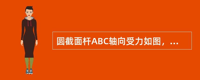 圆截面杆ABC轴向受力如图，已知BC杆的直径d＝100mm，AB杆的直径为2d。