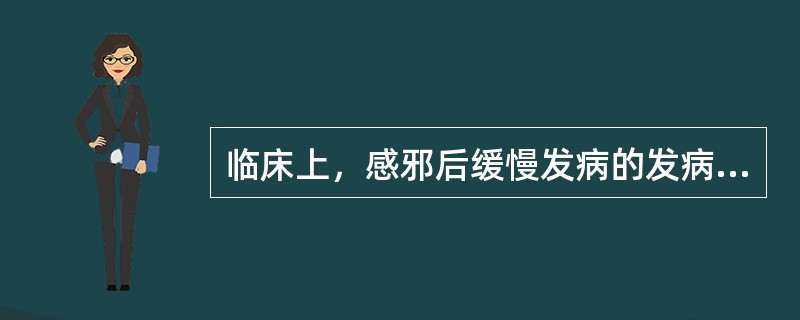 临床上，感邪后缓慢发病的发病形式为：（）