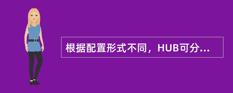 根据配置形式不同，HUB可分为独立型HUB、模块化HUB以及堆叠式HUB三大类。