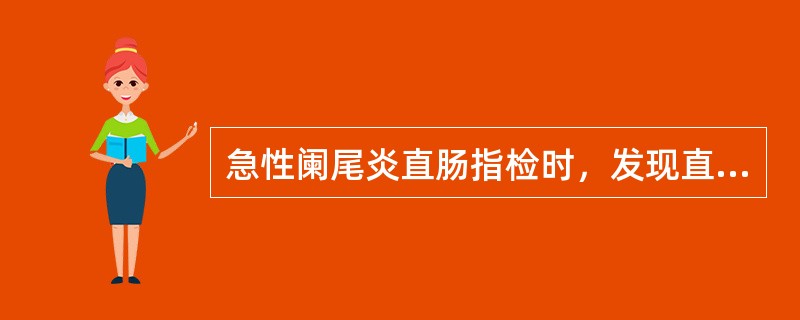 急性阑尾炎直肠指检时，发现直肠右前方有触痛，其临床意义是（）