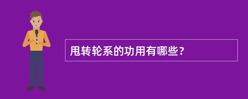 甩转轮系的功用有哪些？