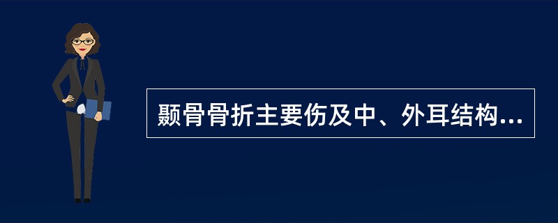 颞骨骨折主要伤及中、外耳结构（）