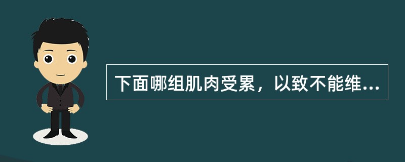 下面哪组肌肉受累，以致不能维持换气功能而形成肌无力危象()