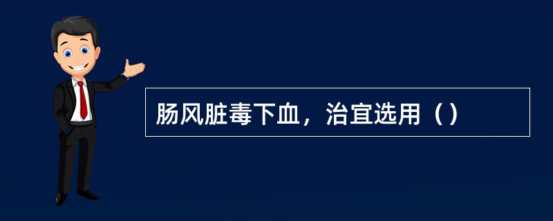 肠风脏毒下血，治宜选用（）