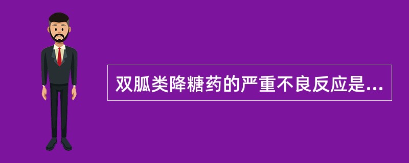 双胍类降糖药的严重不良反应是（）。