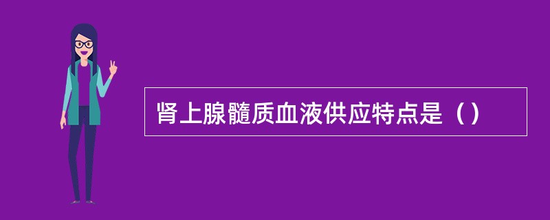 肾上腺髓质血液供应特点是（）