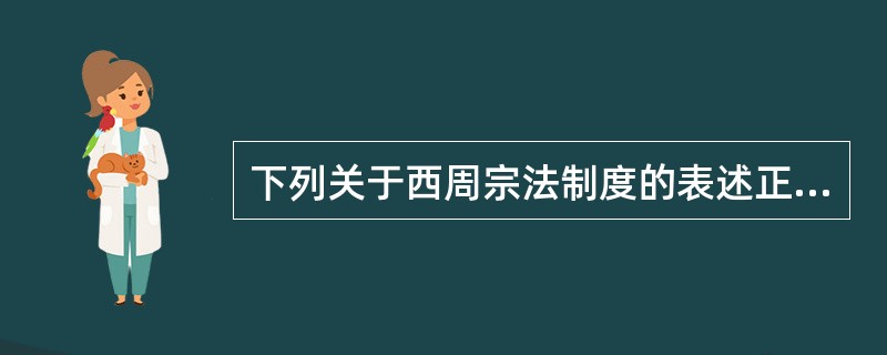 下列关于西周宗法制度的表述正确的是（）