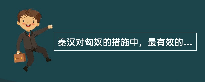 秦汉对匈奴的措施中，最有效的是（）