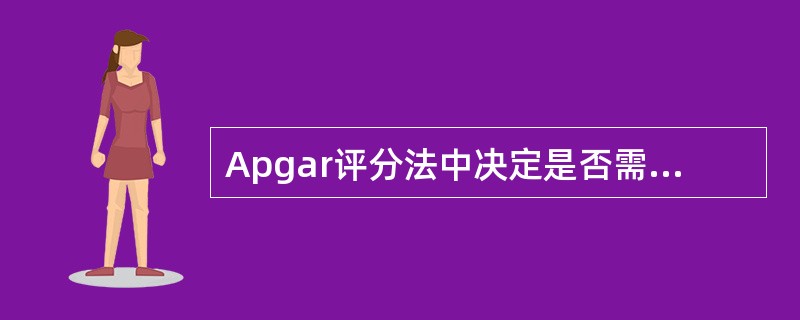 Apgar评分法中决定是否需要复苏的三项重要指标是()