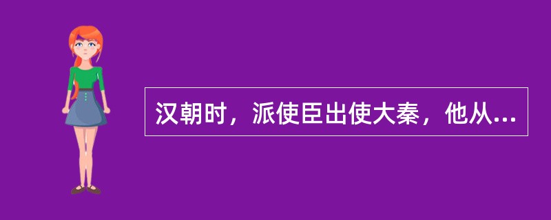 汉朝时，派使臣出使大秦，他从长安出发，沿丝绸之路西行，先后要经过的地点是（）①今