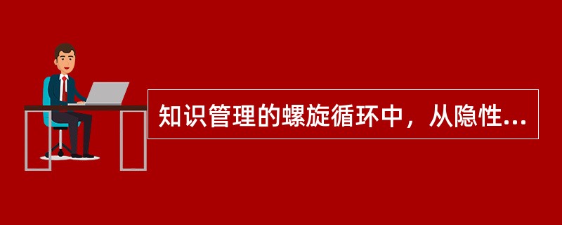 知识管理的螺旋循环中，从隐性知识到显性知识的转化，这是（）