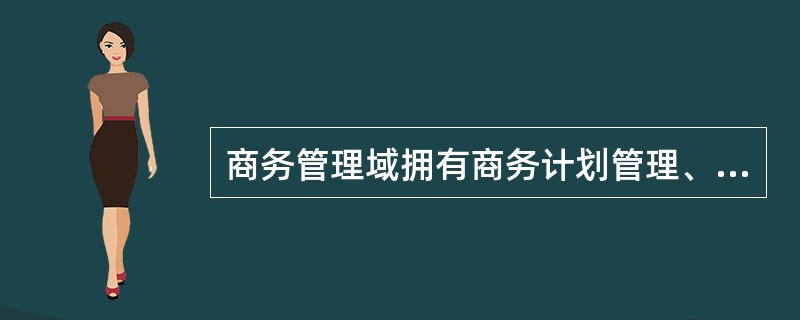 商务管理域拥有商务计划管理、预测管理、商务活动管理、供应链管理、财务管理、人力资