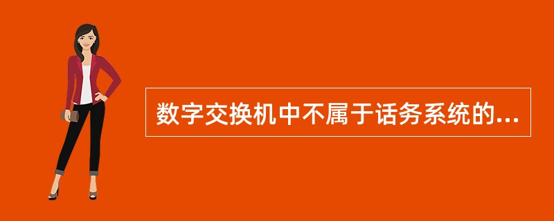 数字交换机中不属于话务系统的是（）