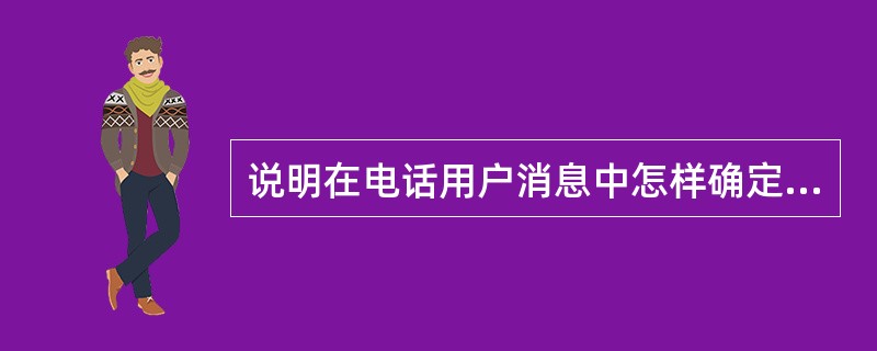 说明在电话用户消息中怎样确定该消息与呼叫的关系。