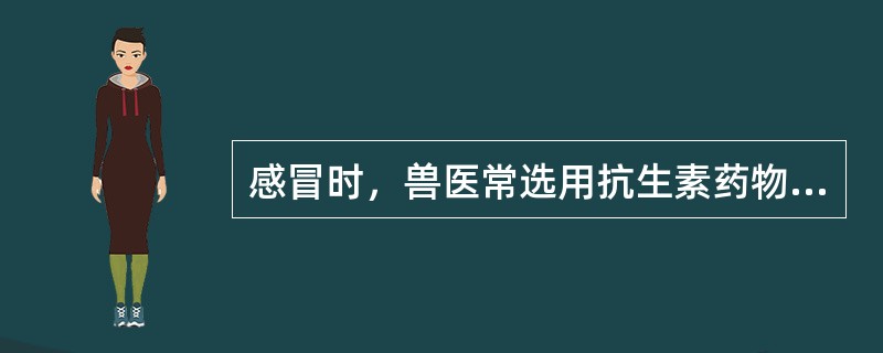 感冒时，兽医常选用抗生素药物，因为抗生素对病毒有效。