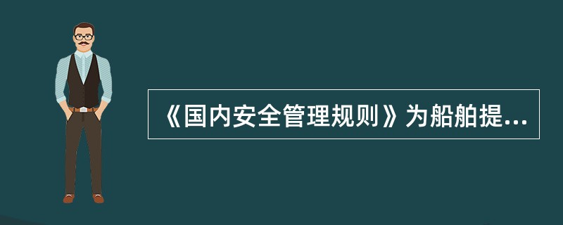 《国内安全管理规则》为船舶提供了一项技术标准。（）