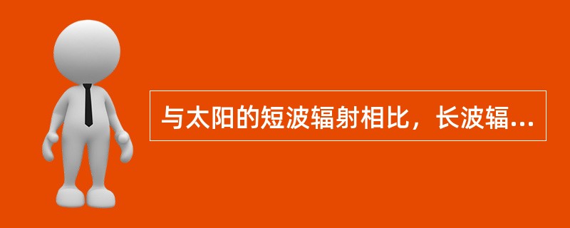 与太阳的短波辐射相比，长波辐射在大气中的传输过程具有以下特点。