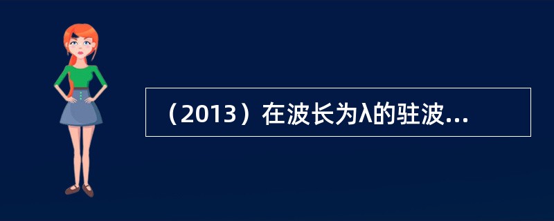 （2013）在波长为λ的驻波中，两个相邻波腹之间的距离为：（）