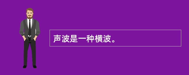 声波是一种横波。