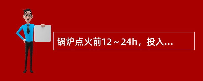 锅炉点火前12～24h，投入高压绝缘子室顶部大梁加热装置，应控制加热温度高于烟气