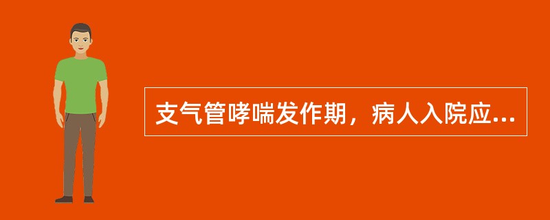 支气管哮喘发作期，病人入院应安置在（）