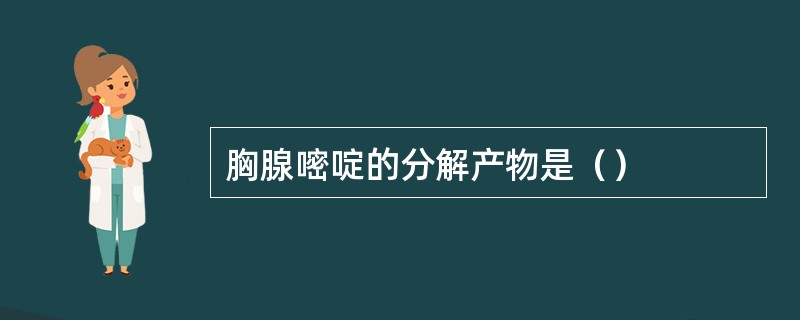 胸腺嘧啶的分解产物是（）