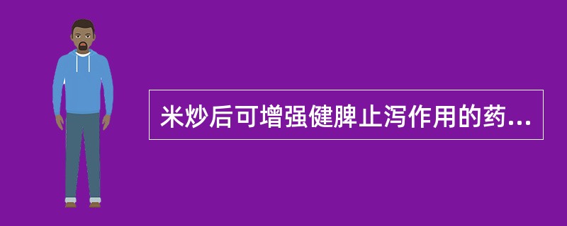 米炒后可增强健脾止泻作用的药物是（）