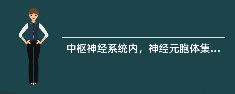 中枢神经系统内，神经元胞体集聚处统称