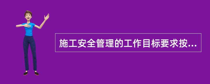 施工安全管理的工作目标要求按期开展安全检查活动，对查出的事故隐患的整应达到整改"